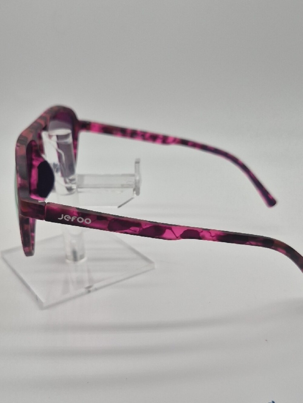 Women's Pink Leopard Print Aviator Sunglasses - Picture 3 of 5
